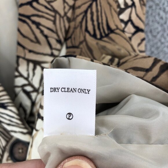 Coldwater Creek Blazer Womens 10 Brown Floral Button Stretch Notch Collar Work - Picture 9 of 12